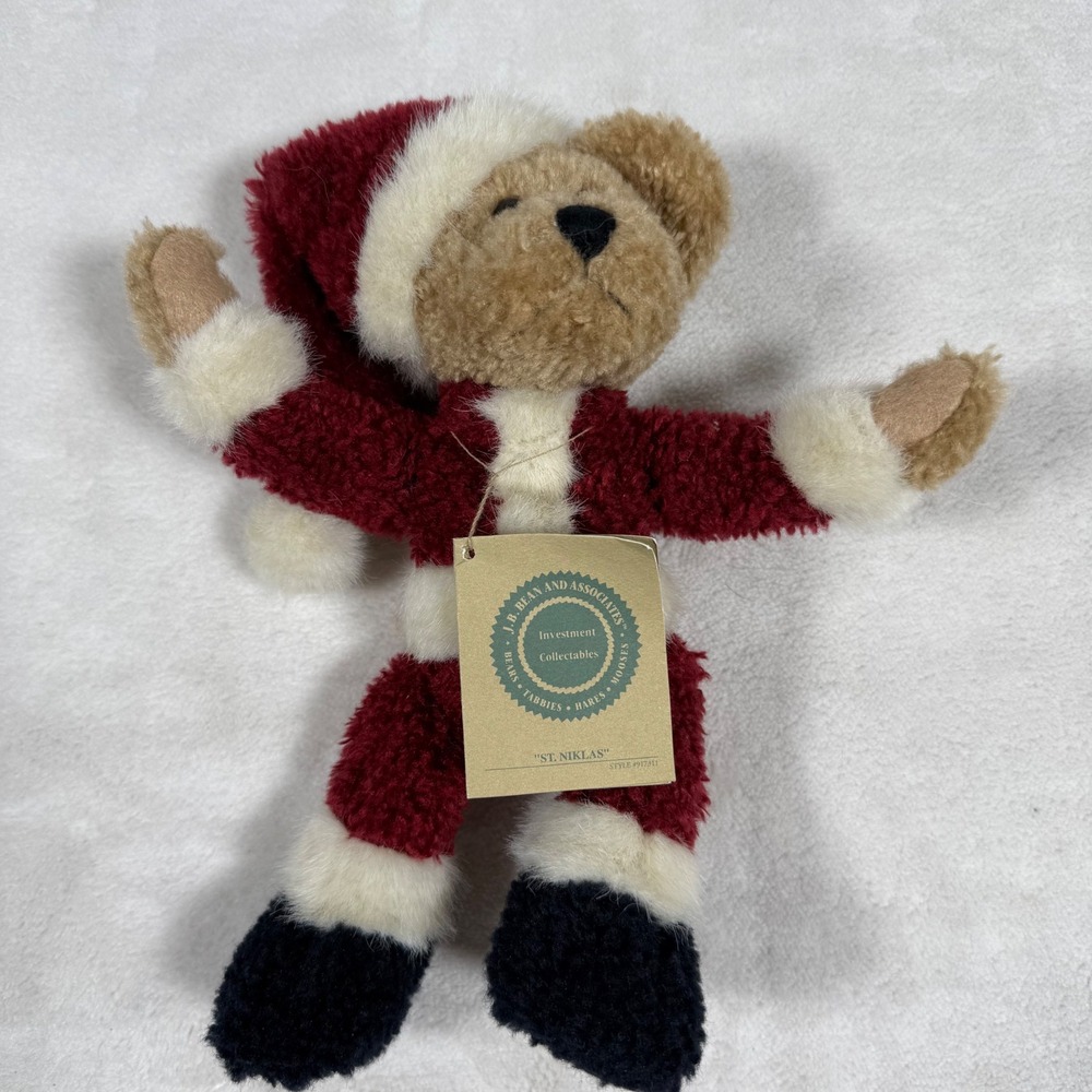 Boyds Bears St. Niklas Santa Teddy Bear Plush J.B. Bean Series 917811 NWT